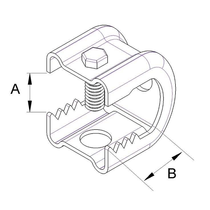 MALLEABLE BEAM CLAMP HDG SC Conduit Fittings